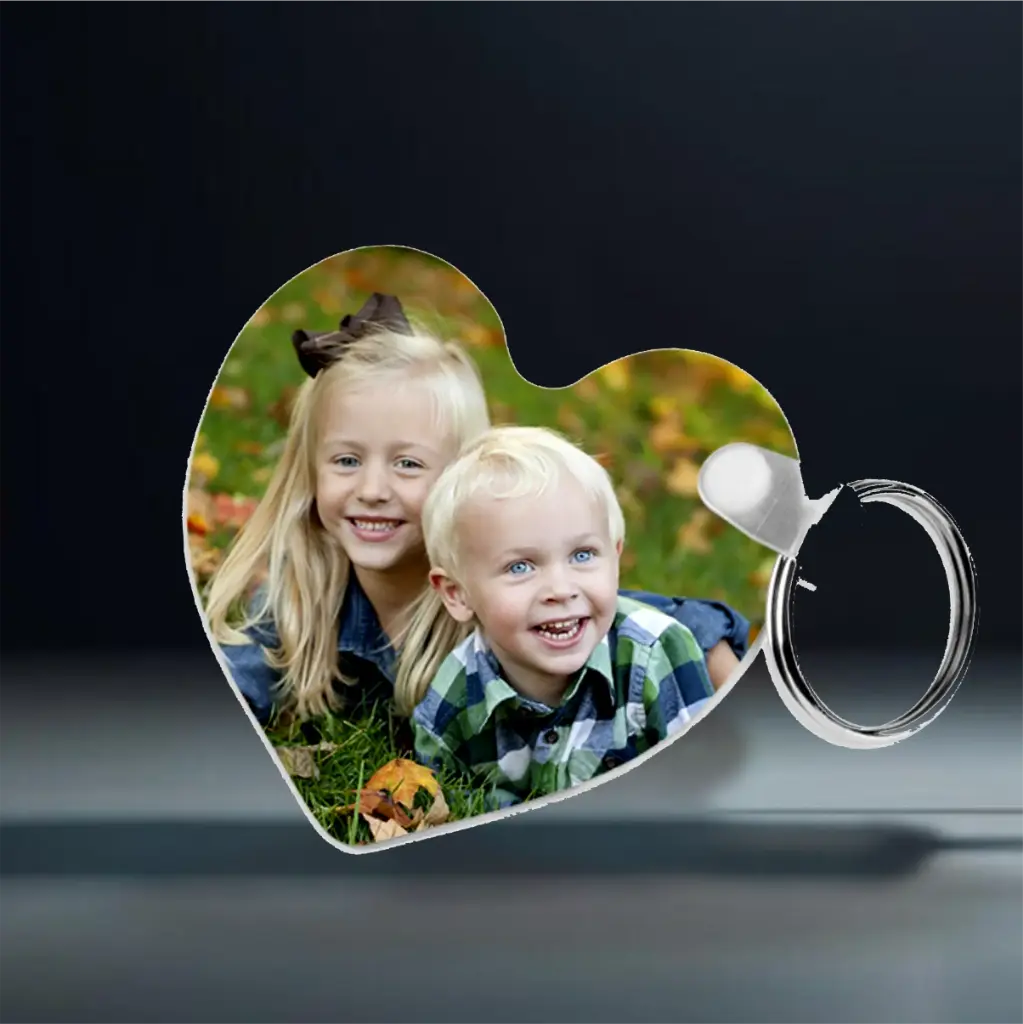Wooden Heart Keychain